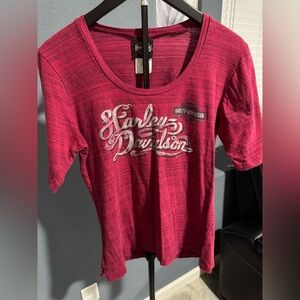 Harley-Davidson Women's Red Short Sleeve Tee